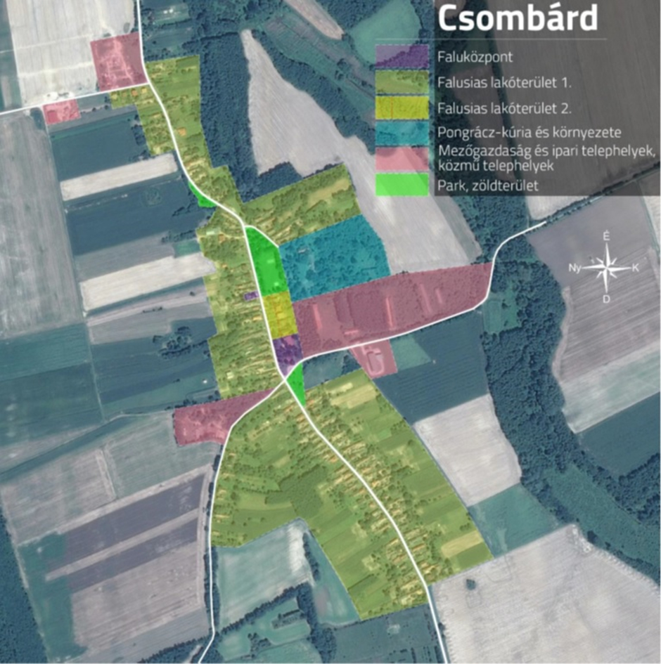 Csombárd településképi szempontból meghatározó területek jegyzéke