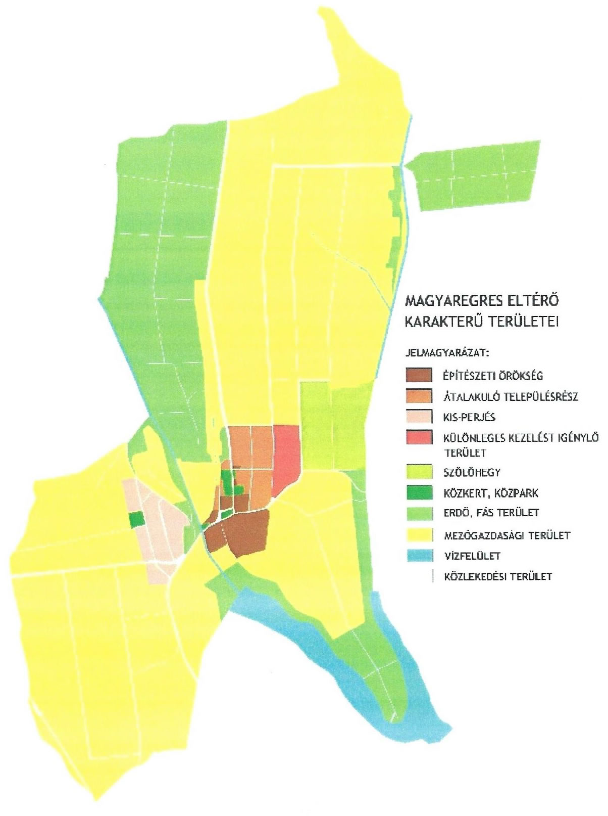 Településképi szempontból meghatározó területek térképe