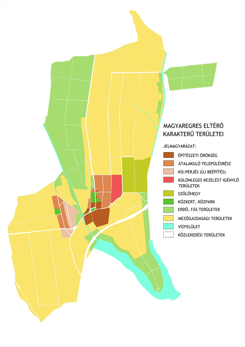 A településképi szempontból meghatározó területek lehatárolása - Magyaregres
